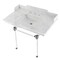 Kingston Brass 36 Carrara Marble Console Sink with Acrylic Legs, Marble WhitePolished Nickel LMS3630MASQ6 - alternate 1
